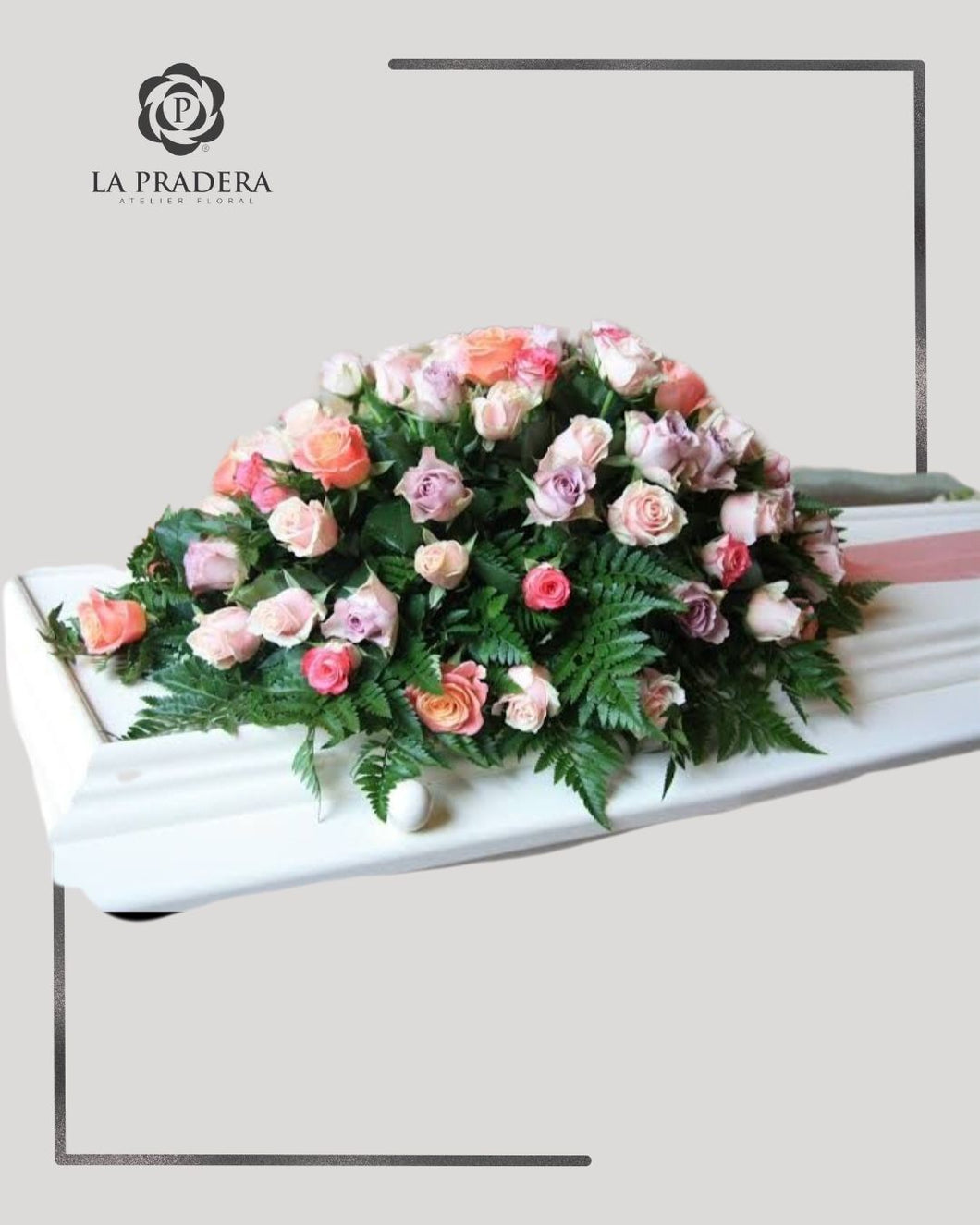Manto de rosas para cajon
