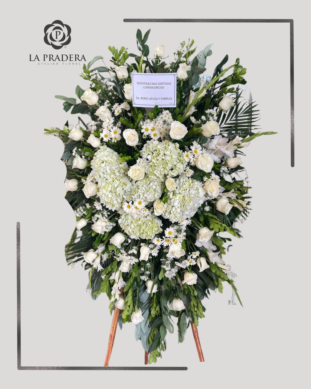 pedestal de 24 rosas y hortensias