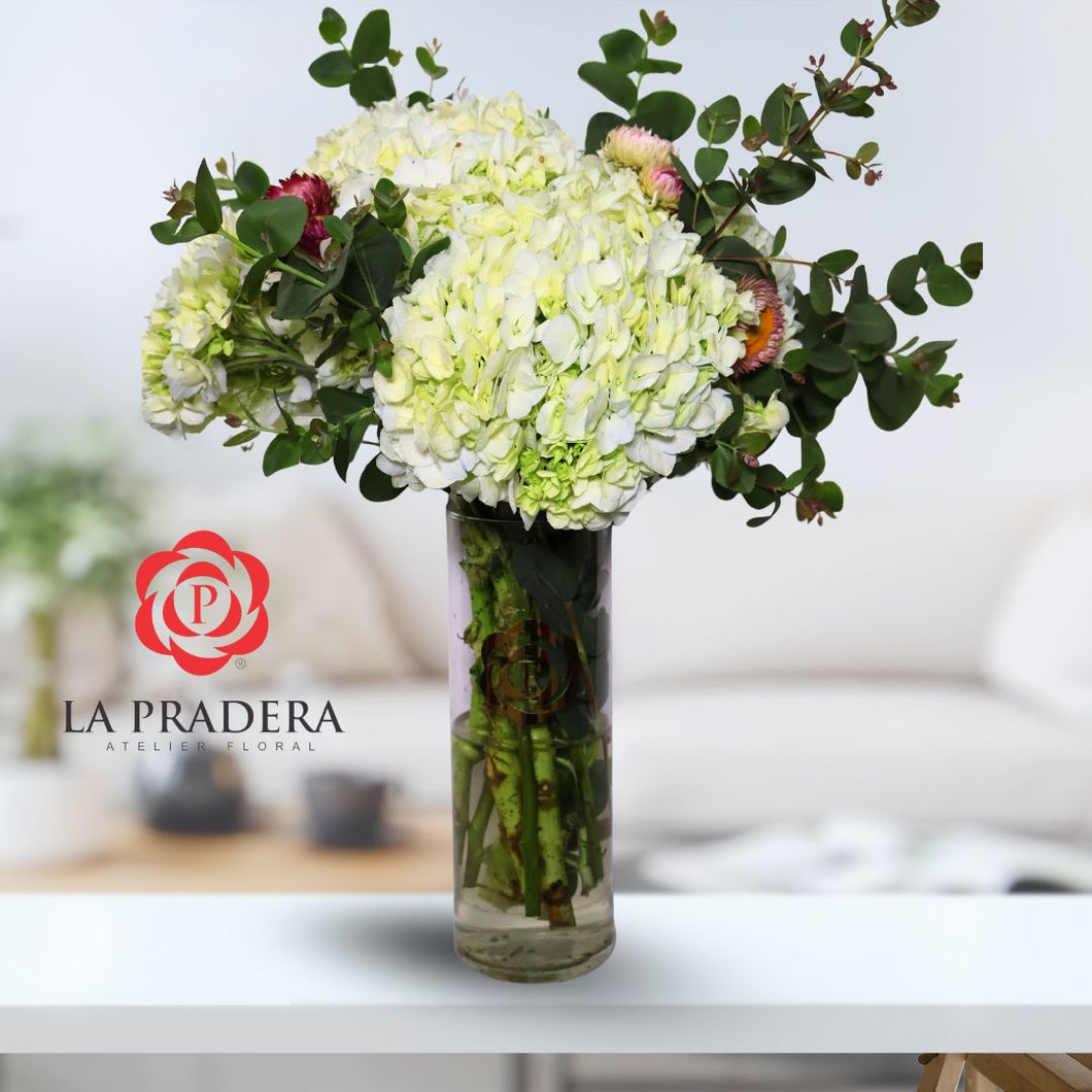 ramo para  jarron Hortensias