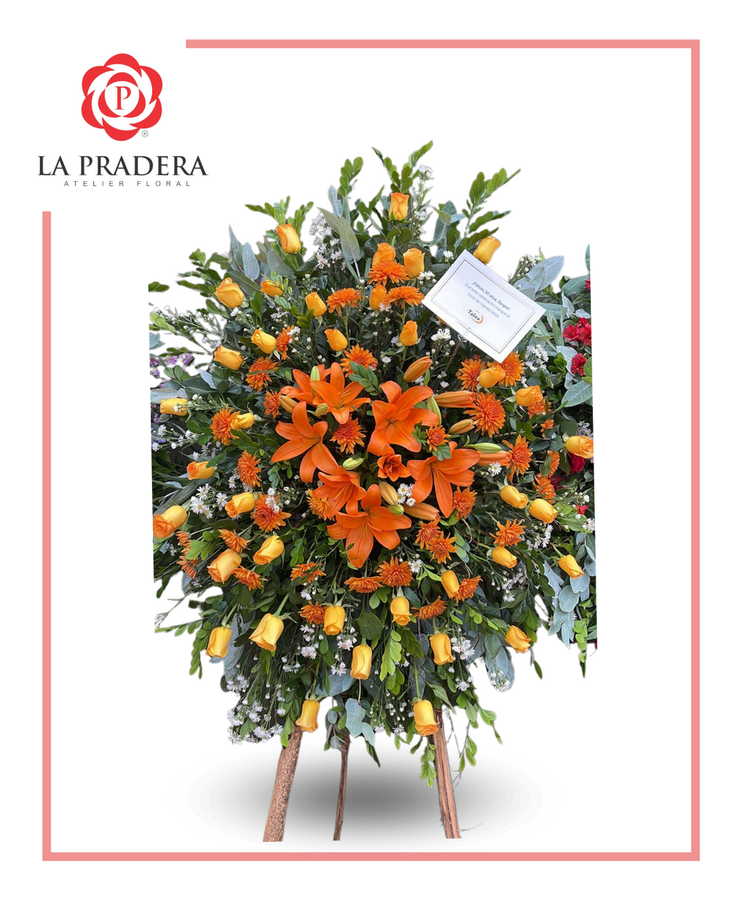 PEDESTAL NARANJA CORPORATIVO