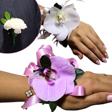 Cargar imagen en el visor de la galería, Corsage de Orquídea más Botonera de clavel
